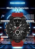 Reloj Militar Para Hombre SANDA Resistente Al Agua 50M Reloj De Pulsera Digital Con Luz LED Y Alarmas Deportivo Resistente Al Shock - details 10