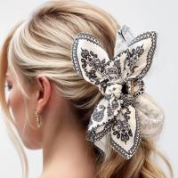 Pinza Para El Cabello Vintage Doble Cara Con Flores De Cashew Y Corazón Lazo De Alta Calidad Estilo Fashion Para Mujeres - details 3