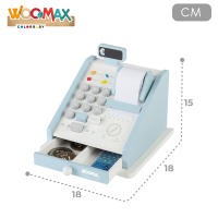 WOOMAX - Caja registradora de madera para niños, de juguete, infantil, ecológico, educativo, juego simbólico, madera natural, 18 piezas, para mayores de 3 años - details 3