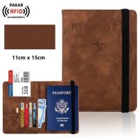 Bolsa De Pasaporte Con RFID De Cuero PU Multifuncional Para SIM Certificado Holster Clip Para Documentos Unisex - details 0