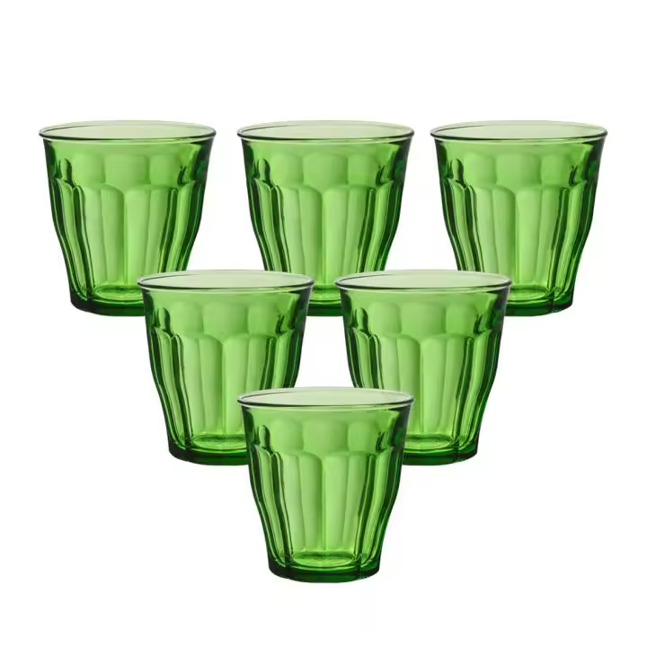 Duralex - Set de Vasos Duralex Picardie Cristal 250 ml,310cc ,Verde | Amystyle - 1