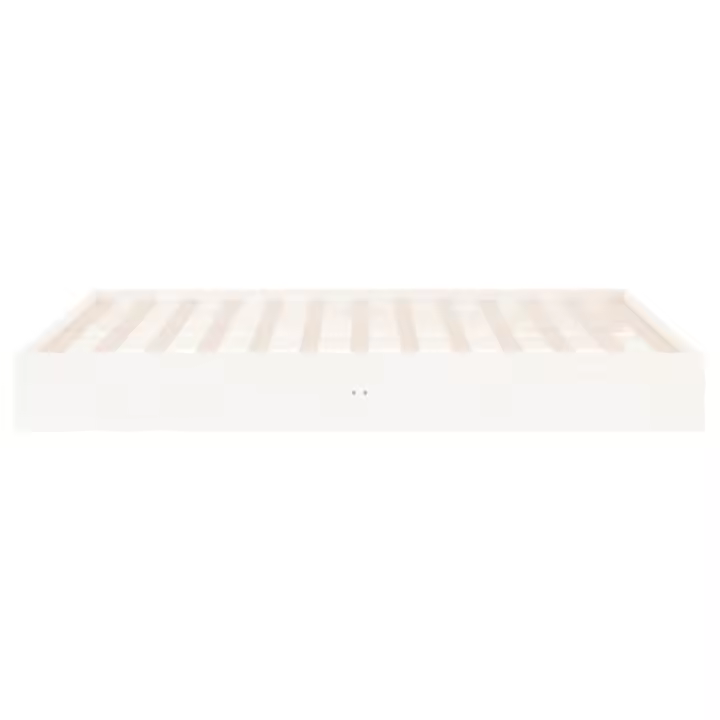 vidaXL Estructura de cama madera maciza blanca 120x200 cm - 1