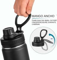 Botella Deportiva Aislada 1000ml 32 Oz De Acero Inoxidable Con Tapa De Boquilla Sellada Y Doble Capa De Vacío Para Beber Agua - details 2