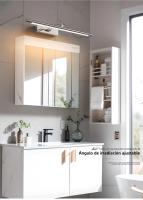 Lámpara De Espejo Para Pared De Hotel Base De Metal Cromado Y Oro Plegable Para Mesa De Vestir Luz LED Para Baño Con Interruptor Moderno Para Cocina Dormitorio Estudio Foyer - details 3
