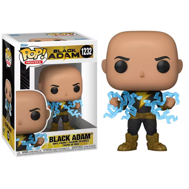 FUNKO POP! BLACK ADAM - BLACK ADAM CON RELÁMPAGOS, 64188, Nº 1232, TIENDA CON LICENCIA OFICIAL - 1