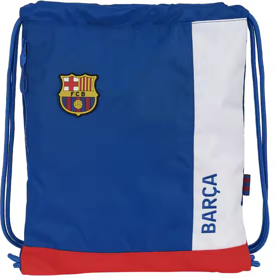 SAFTA SACO DEPORTIVO F.C.BARCELONA 2ª EQUIPACION - Saco Deportivo Licencia Oficial - Diseño Moderno - Ideal para Gimnasio y Viajes - Material Resistente - Cierre Ajustable - 1
