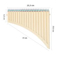 Flute De Pan Con 18 Tubos En Clave C Instrumento De Viento Para Estudiantes Principiantes Con Funda Portátil Flute De Pan - details 5