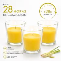 Vela de Citronela Antimosquitos Ibergarden, Pack de 3, Hasta 28 Horas por Vela, para Jardín, Terraza, Balcón y Exterior, 120 g - details 1