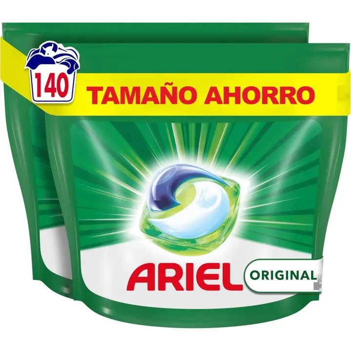 Ariel Todo En 1 PODS, Detergente Líquido Para Lavadora 140 Cápsulas Original Lavados, 5 Acciones, El embalaje puede variar - 1
