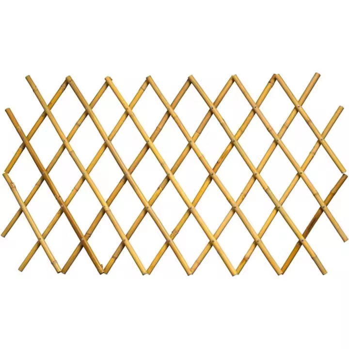 NQT Celosía Barrera de Bambú Plegable para Jardín - Enrejado Extensible Decorativo Color Natural para Plantas Trepadoras (120x30cm, 180x90cm, 180x120cm) - 1