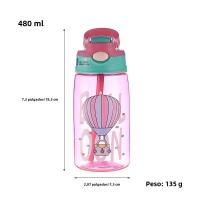 Botella De Agua Para Niños 480ml Con Tiras Y Tapa a Prueba De Fugas Diseño Creativo De Dibujos Animados Bebida Portátil Para Bebés Y Niños - details 2