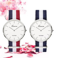 Reloj De Cuarzo Para Hombres Y Mujeres Correa De Nylon Estilo Casual Simple Reloj De Pulsera Para Parejas Resistentes Al Agua Color Variado - details 1