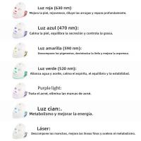 Máscara Facial LED De Rejuvenecimiento De Piel KAKUSAN Anti Acné Y Eliminación De Arrugas Terapia Fotónica USB Cargable 7 Colores - details 1