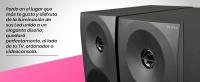 Woxter Dynamic Line 410 – Altavoces Estéreo 2.0 Autoamplificados con 150W, Ideal para PC Estudio, DJ Madera, Woofer de 4 pulgadas, 2 Tweeter, 3.5 mm, RCA, Control Volumen, Agudos, Graves - Colores: Negro o Blanco - details 2
