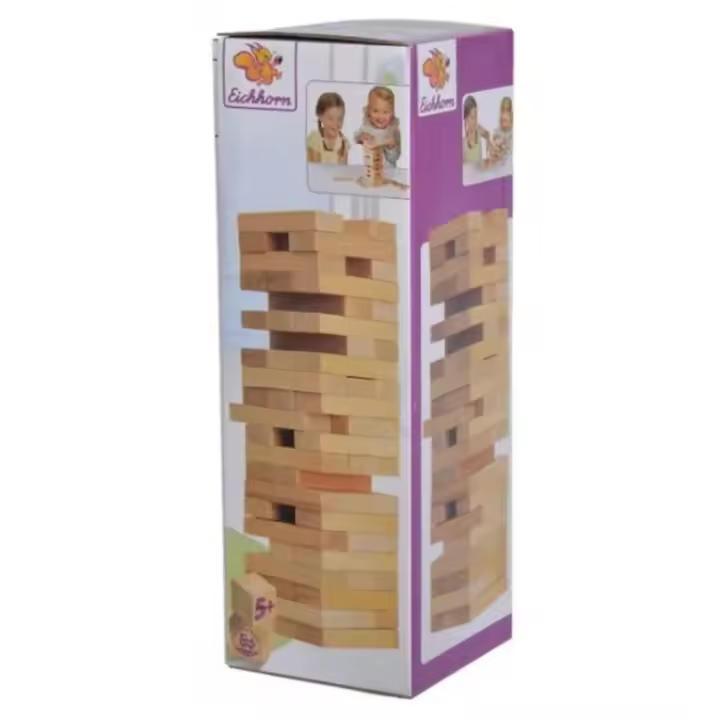 Juego de Mesa Bloques Torre de Madera - Eichhorn +5A - 1