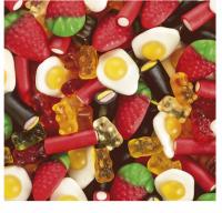 HARIBO FUNKY MIX 1KG surtido de caramelos de goma y regaliz , con distintas texturas y sabores ¡Prueba el mejor surtido de haribo funky mix con nuestros ositos de oro, huevos fritos, balla-balla fresa, fresones y balla-balla dúo SABOR ORIGINAL HARIBO - details 0