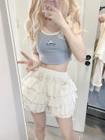Falda Mini De Encaje Con Volantes Y Shorts Integrados Estilo Kawaii Lolita Jirai Kei Para Mujer Suave Y Dulce Con Volantes Multicapa - details 9
