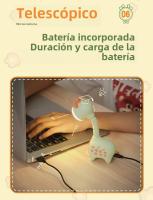 Lámpara Nocturna Girafa Recargable Y Retráctil Para Oficina Hogar Escritorio Dormitorio Decoración Para Camas De Estudiantes - details 17