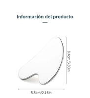 Tablero De Guasha En Forma De Corazón De Acero Inoxidable Herramienta De Masaje Facial Para Eliminar Acné Accesorio De Cuidado De La Piel Beauty Гуаша Скребок - details 6