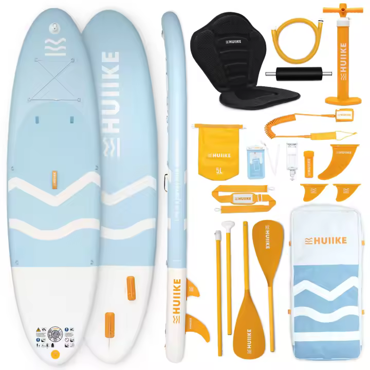 Tabla Paddle Surf Hinchable con Accesorios Premium - HUIIKE | Tabla Padel Surf Hinchable con Remo Doble Uso y Asiento Kayak | PadelSurf Stand Up Paddle con Gran Estabilidad y Resistencia | Paddle Board - 1