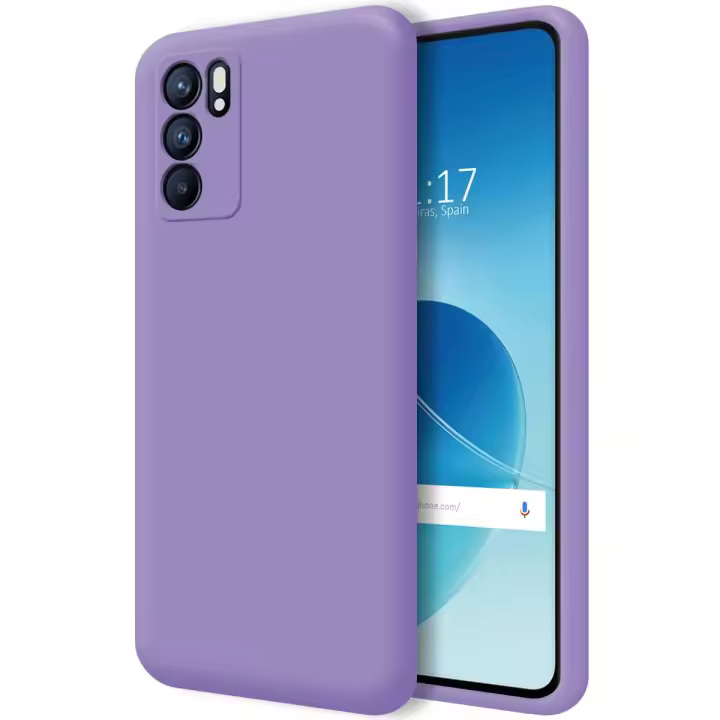 Funda Silicona Líquida Ultra Suave para Oppo Reno 6 5G color Morada - 1