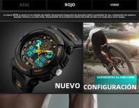 Reloj Deportivo SKMEI 1270 Para Hombre Con Cronógrafo Digital Doble Resistente Al Agua 50M Pantalla De La Semana Reloj De Pulsera Masculino - details 4