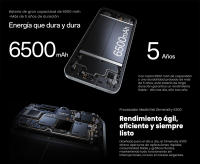 OPPO A6 Pro 5G 8/256GB Titanium, MediaTek Dimensity 6300, Pantalla FHD+ 6.57″, Cámara 50MP, Batería 6500 mAh - details 1