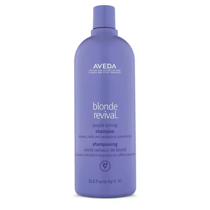 AVEDA BLONDE REVIVAL PURPLE TONING SHAMPOO 1L Champú para tonificar, refrescar y neutralizar destellos cobrizos - 1