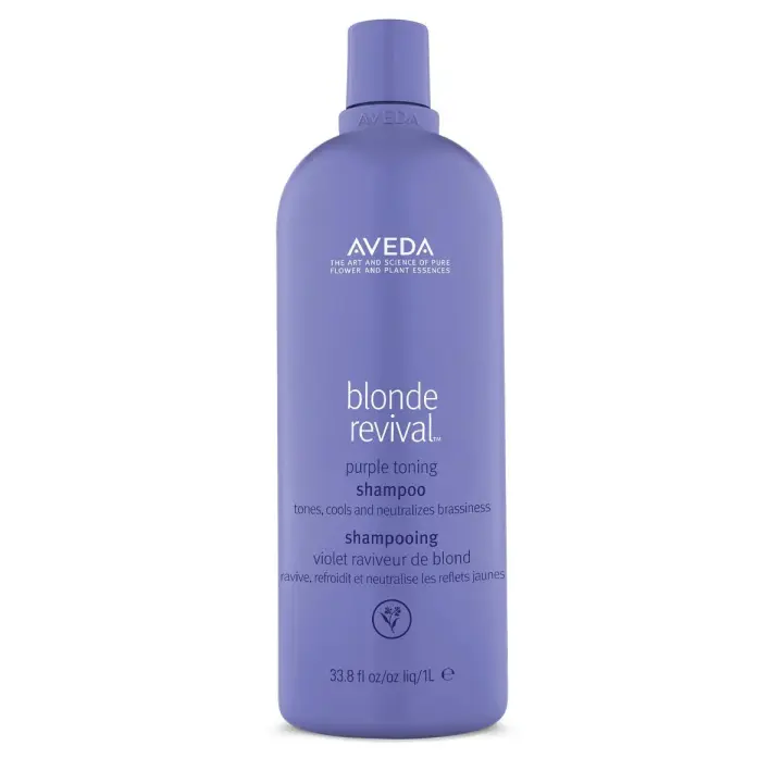 AVEDA BLONDE REVIVAL PURPLE TONING SHAMPOO 1L Champú para tonificar, refrescar y neutralizar destellos cobrizos - 1
