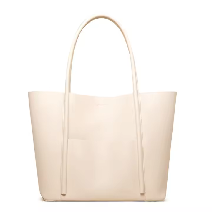 Bolso de mujer de piel auténtica, novedad de 2025, sencillo, de gran capacidad, tipo tote, bandolera de piel de vaca de dos capas, bolso grande - 1