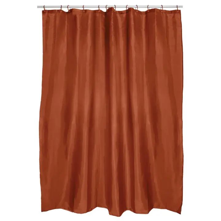 MSV Cortina de Ducha Terracotta 180x200cm - Antimoho, Antibacteriano y Repelente Al Agua - 1