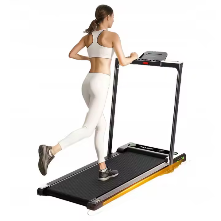 Akluer 480L-B Cinta de Andar Plegable con Inclinación Ajustable y Manillar, Cinta de Correr con Motor Silencioso de 2.5HP, 0.6-12km/h, Pantalla LED, Mando a Distancia, Capacidad 150kg, Banda Antideslizante y Amortiguación para Casa u Oficina - 1
