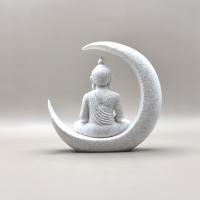 Juego De 1 Pieza Con Buda Y Luna Ornamentos 3D Imprimidos Decoración Creativa Para Escritorio Oficina Regalo Ideal Para Enthusiasts De La Meditación Y Buscadores Espirituales - details 1