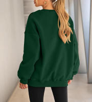Sudadera De Color Sólido De Talla Grande Sudadera De Manga Larga Casual Cuello Redondo Sin Capucha Para Mujeres Ropa De Talla Grande - details 1
