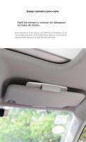 Espejo De Maquillaje Recargable Con Sensor Táctil Para Coche Pantalla Grande Espejo De Vestíbulo Para Automóvil - details 10