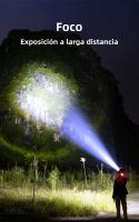 Lámpara Frontal De Pesca Potente Recargable XHP360 1000000LM Luz De Cabeza LED Para Camping Y Senderismo Banco De Energía Incluido Ángulo De Haz 180° Impermeable - details 11