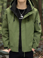 Chaqueta De Camping Impermeable Para Hombres Capucha Cremallera Cargo Windbreaker Ligera Para Primavera Y Otoño Exterior - details 11