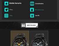 Reloj Deportivo SKMEI 1270 Para Hombre Con Cronógrafo Digital Doble Resistente Al Agua 50M Pantalla De La Semana Reloj De Pulsera Masculino - details 2