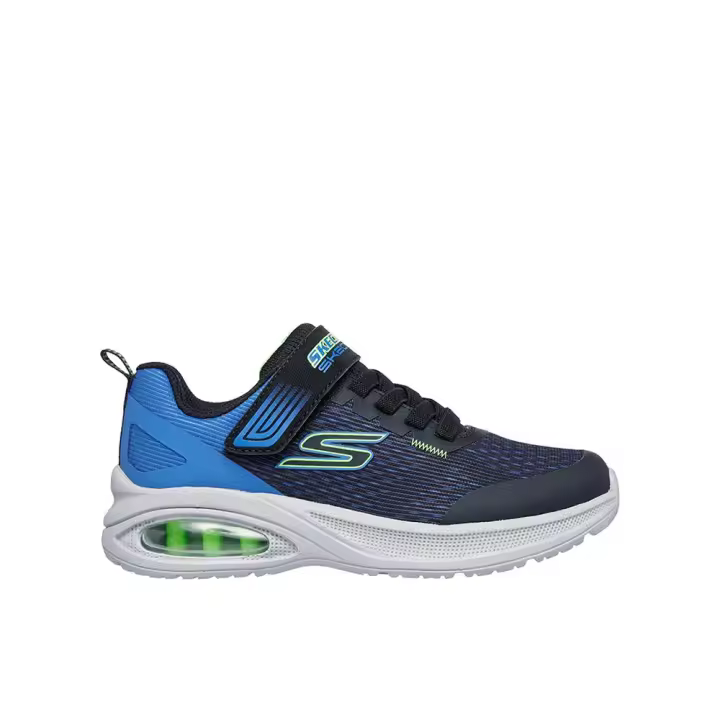 Zapatillas Skechers Microscope Max Advance - Squad Pacer Azul de Niño, modelo 404105L_BBLM con suela de 3cm cordones y velcro 88795 - 1