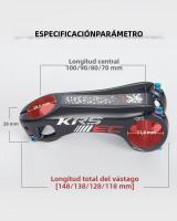 KRSEC Tímbrido De Bicicleta De Aluminio CNC Para Montaña Y Carretera Negativo 20 Grados 70mm 80mm 90mm 100mm - details 7