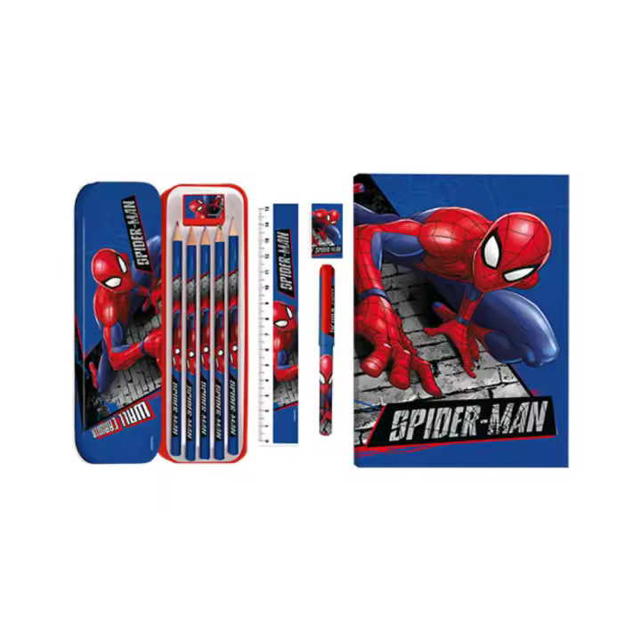 Set De Papelería Spiderman 11 Piezas 83707 - 1