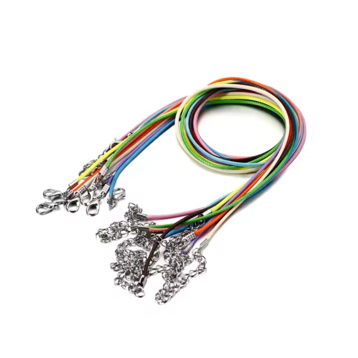 10Pcs/Lot Cordón De Cuero De 1.5/2mm Para Collares DIY Con Hebilla De Gato Para Colgantes Cadena De Cera Joyería Encuentros - 1