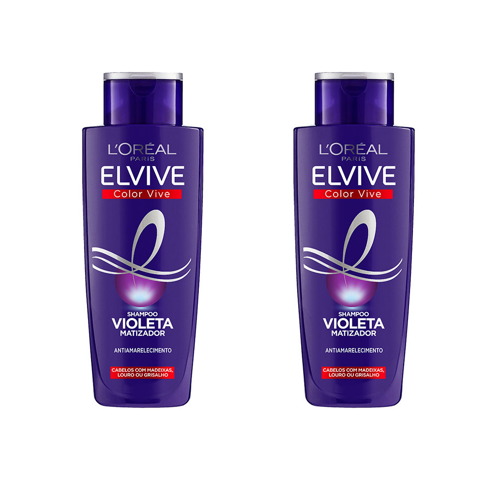 L'Oréal Paris | Rutina Elvive Color Vive Champú o mascarilla Violeta Matizador para el pelo con mechas, rubio, decolorado o gris 200ml