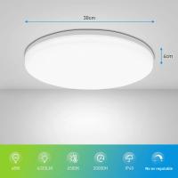 Lámpara De Techo LED Minimalista Redonda Para Ahorro De Energía 18/24/36/48W Luz De Vivienda Para Sala De Estar Corredor Estilo Moderno Color Blanco - details 7