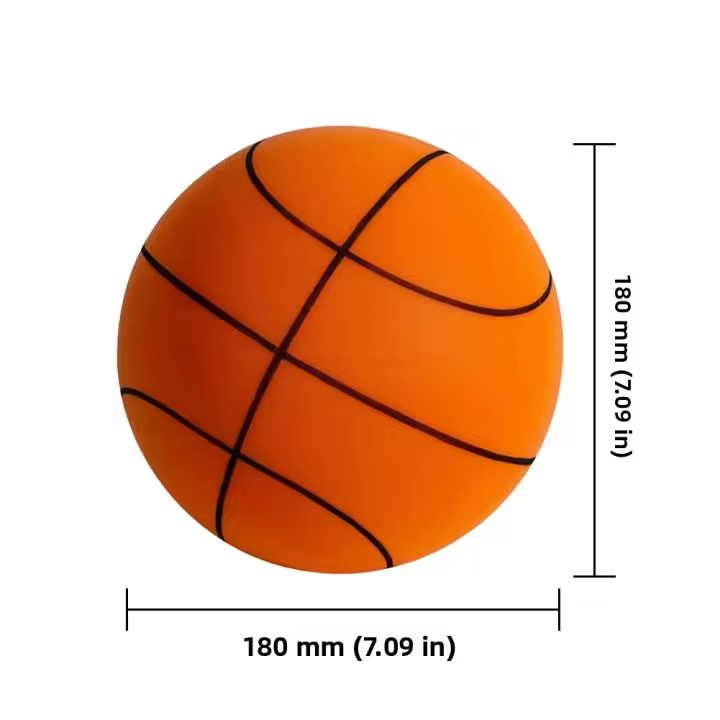 Bola De Baloncesto Silenciosa De Esponja 24cm Tamaño 3/5/7 Juguete Deportivo Para Interior Bola Suave De Aire Para Juegos Y Deportes - 1