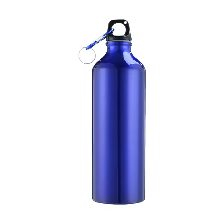 Botella De Agua De Aluminio Reutilizable 750mL Con Correa Portátil a Prueba De Fugas Para Senderismo Viajes Deporte Al Aire Libre Y Gimnasio - 1