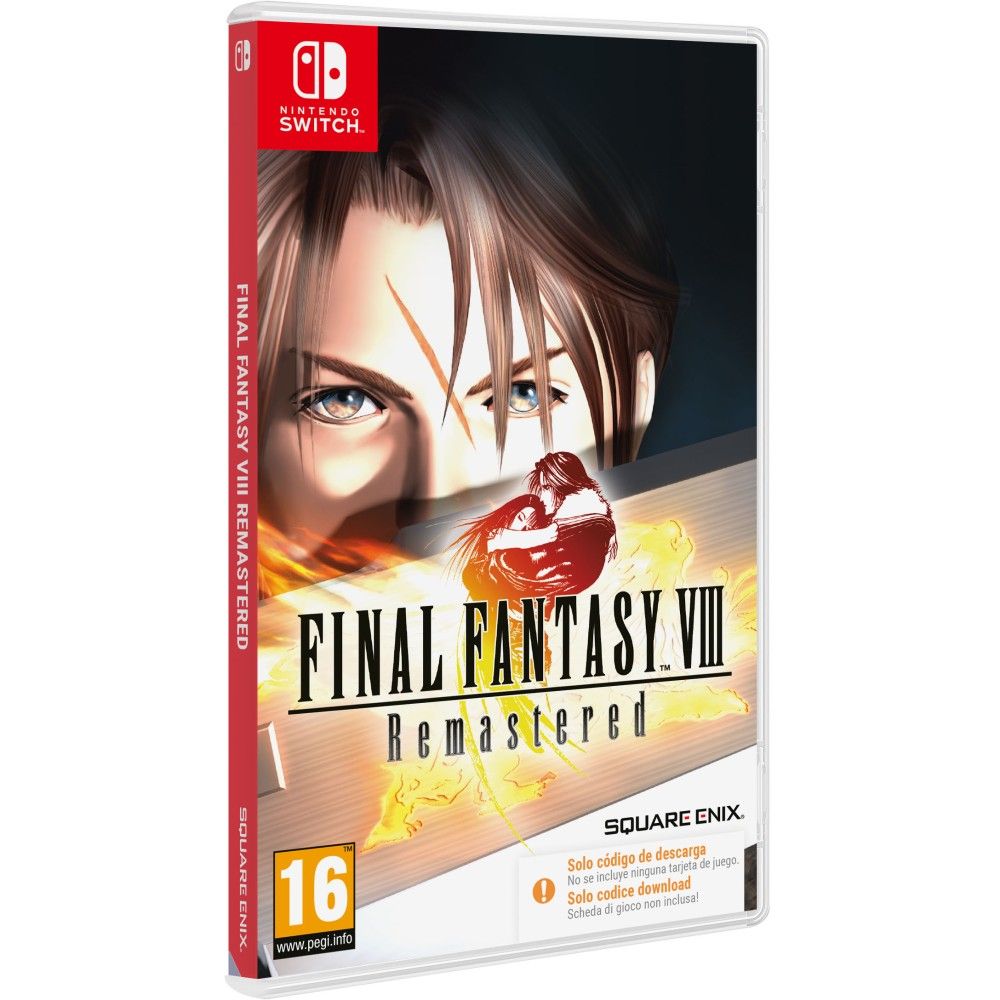 FINAL FANTASY VIII REMASTERED SWITCH CAJA CON CÓDIGO DE DESCARGA DE JUEGO COMPLETO PARA NINTENDO SWITCH VERSIÓN ESPAÑOLA GARANTÍA EUROPEA EUROPEAN WARRANTY
