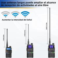 Antena De Banda Dual VHF/UHF ABBREE AR-881 SMA-Femenina Para Baofeng UV-21 UV-5RH UV-28 UV-32 DM-32 Quansheng TK11 UV-K5 Walkie Talkie - details 4