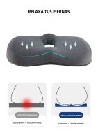 Cojín De Esponja De Memoria Para Silla Oficina Protección De Caderas Y Glúteos Alivio De Presión Para Sentarse Prolongado Ideal Para Hemorroides - details 5