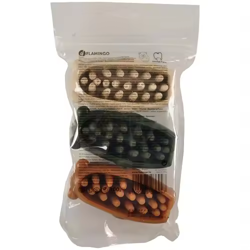 Flamingo Snacks Dentales Veggies Castor 10 cm - 3 uds - 1